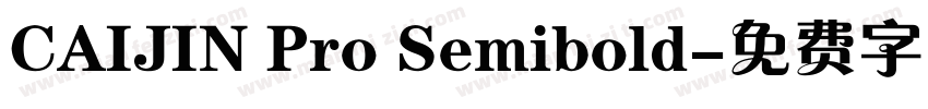 CAIJIN Pro Semibold字体转换